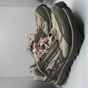 Altra lone peak barefoot shape brown pink toggle running trail shoe women 8.5